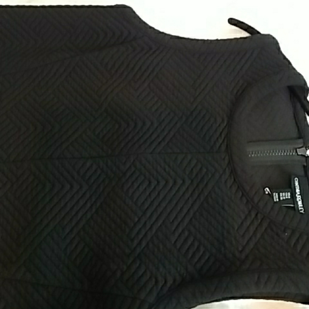 Cynthia Rowley Textered Black Mini Dress